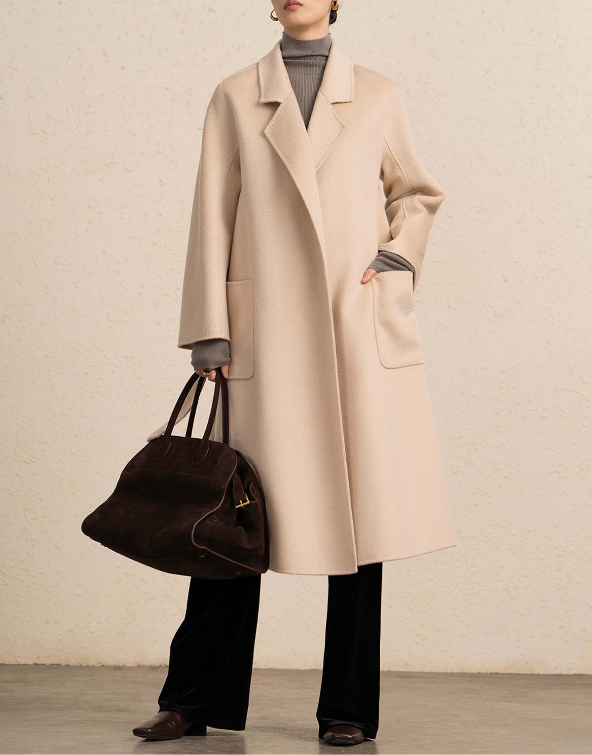 High-Grade Merino Handmade Double-Faced Cashmere Coat-905